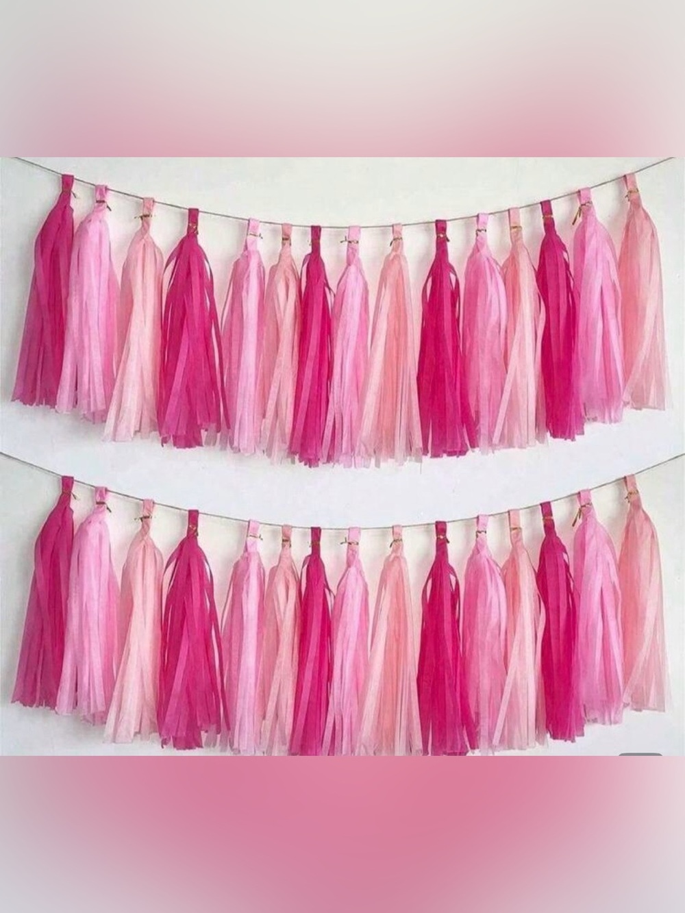 Pink Tassel Garland Party Decoration -